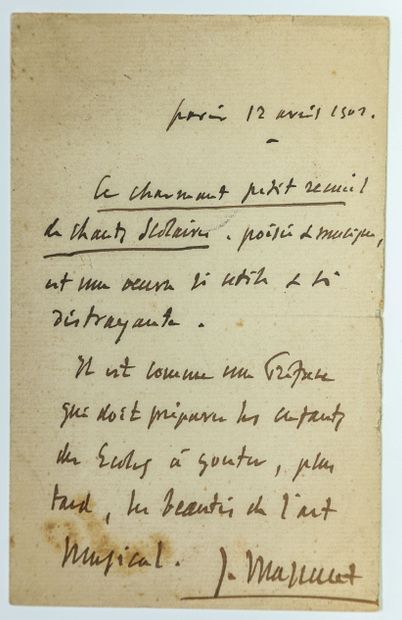 Jules MASSENET, Composer, Pianist (1842 -...