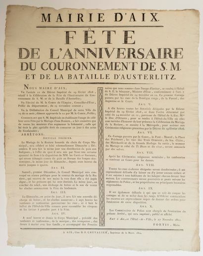 CORONATION OF NAPOLEON BATTLE OF AUSTERLITZ....
