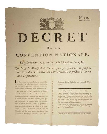 PRINTING OF LAWS. GARAT 