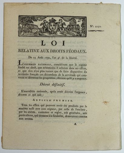 ABOLITION OF THE FEUDAL RIGHTS 