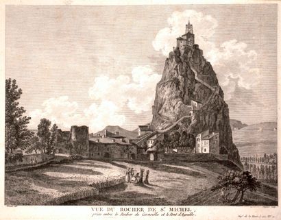 HAUTE-LOIRE. ROCK OF SAINT-MICHEL D'AIGUILHE....