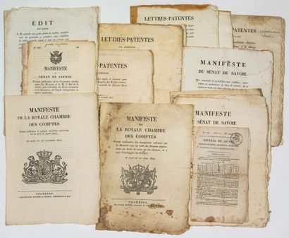 CLEAN SAVOIE. 23 Documents printed in CHAMBÉRY...