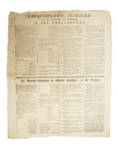STRASBOURG (BAS-RHIN) 1798. PRIMARY ASSEMBLIES....