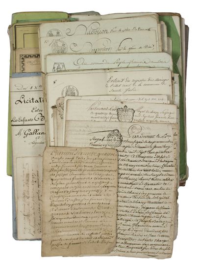 CHAZET-SUR-AIN (01). 87 Papers from 1760...