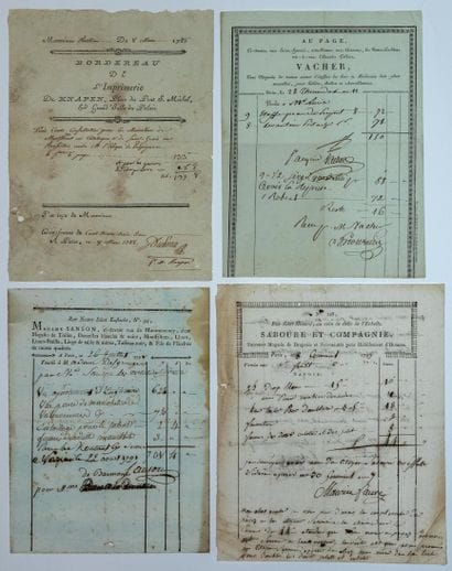 4 BILLS OF PARIS. (1788 - 1799): Paris 1788,...