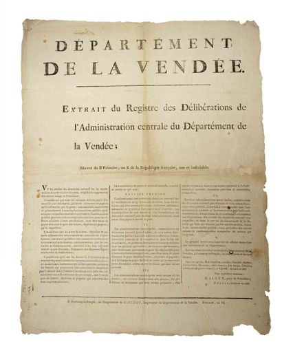 VENDÉE. 1797. LETTER POST. 