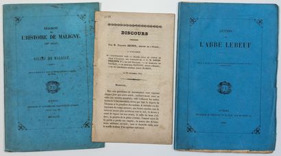 YONNE. 3 printed booklets : Speech pronounced...