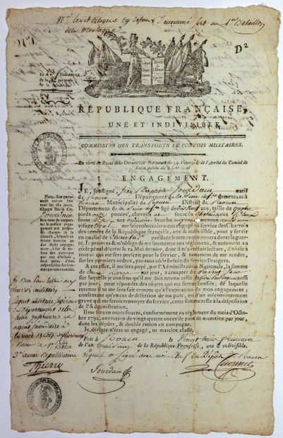 SEINE-MARITIME. 1794. MILITARY CONVOYS. Commitment...
