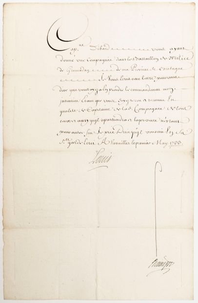 BRITAIN. 1733. Royal letter written from...
