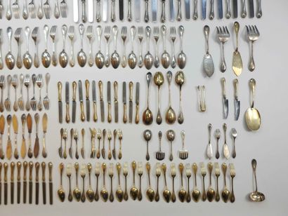 925/000 silver household set with floral...
