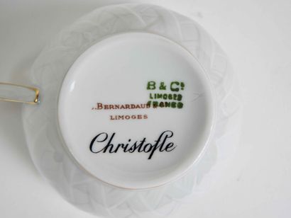 Parts of porcelain tea services Christofle...