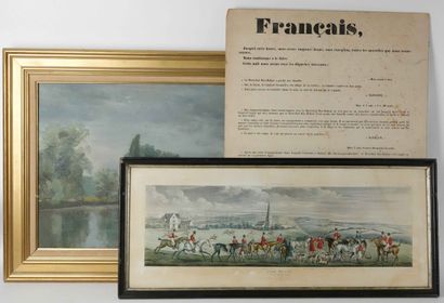 A lot of paintings, engravings and framed...
