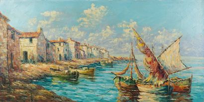 
Anonymous (20th century)

View of a shoreline

Oil...