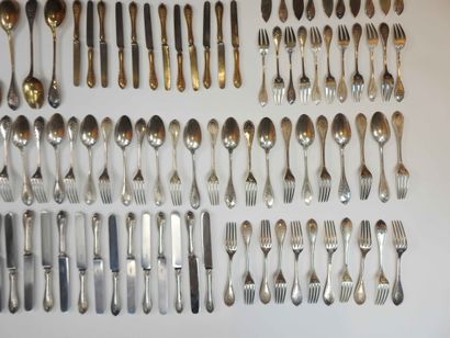 925/000 silver household set with floral...