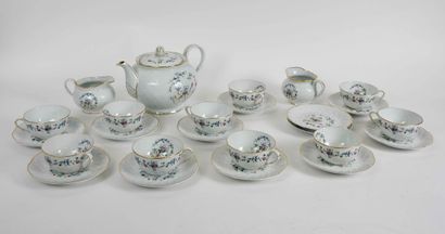 Parts of porcelain tea services Christofle...