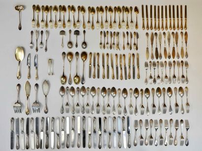 925/000 silver household set with floral...
