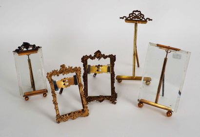 Lot of small brass frames