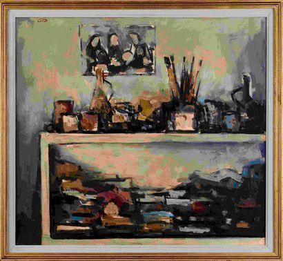Licio LUCIAN (XXth c ) Colt Atelier Oil on...