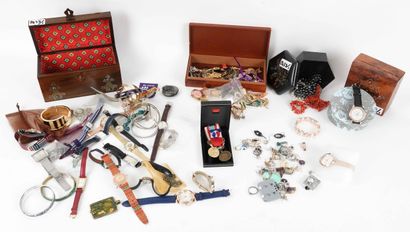 A lot of costume jewelry, watches and me...