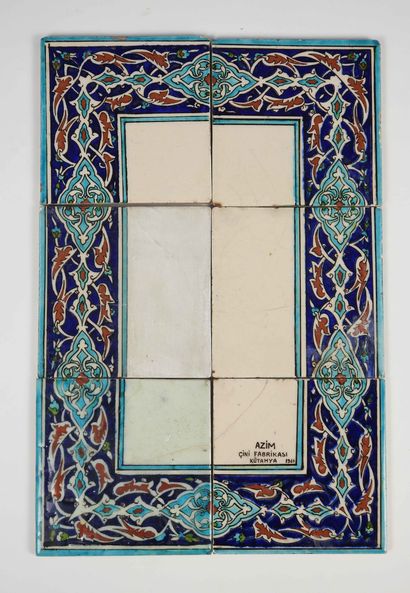 
Set of polychrome ceramic tiles.

Dated...