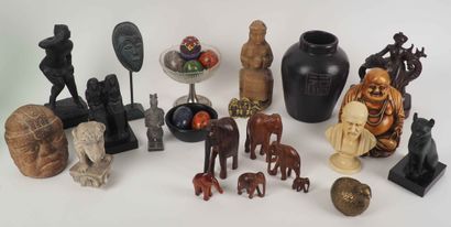Handle of decorative objects in resin, stone...