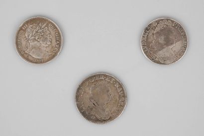 Set of three coins including Louis XIV 1/2...