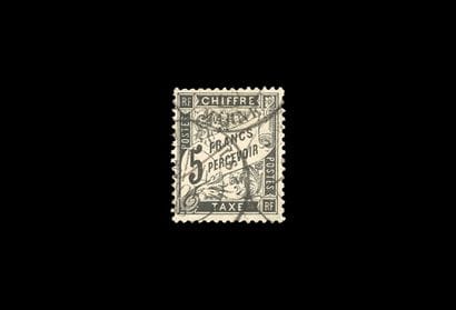 France: Tax - 5f. Black. Obliterated date...