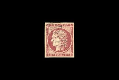 France : Cérès 1849-50 -1fr. Carmin Foncé...