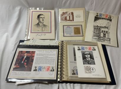 General de Gaulle theme: Stamps + sheets...