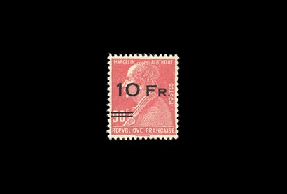 France : Airmail - 10fr on 90c. Red. Ile-de-France....