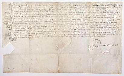 Henry II of LORRAINE. Parchment on the letterhead...