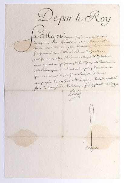 GRENADIER DE FRANCE. ROYAL INFANTRY. Signed...