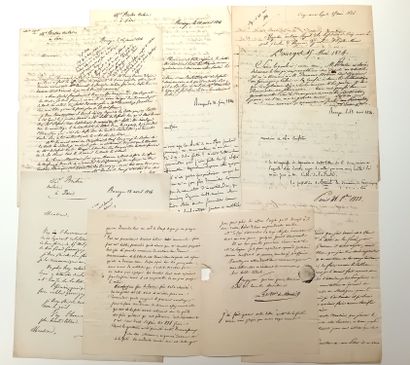 CHER. GERMINY-L'EXEMP. Set of 9 letters concerning...