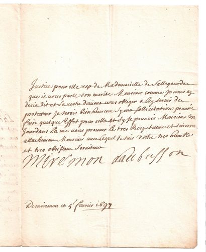 DORDOGNE. 1697. AUBUSSON DE MIREMONT - Jean...