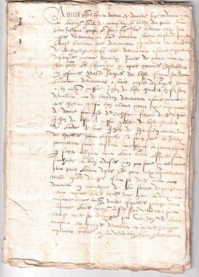 RHÔNE. 1553. BEAUJOLOIS. Set of documents...