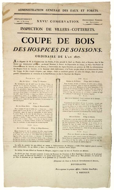 AISNE. 1806. CUP OF WOOD from the SOISSONS...