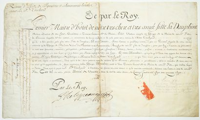 CHÂTEAU DE VERSAILLES (78). 1747. Retenue...