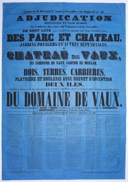YVELINES. Château de VAUX-SUR-SEINE. Sale...