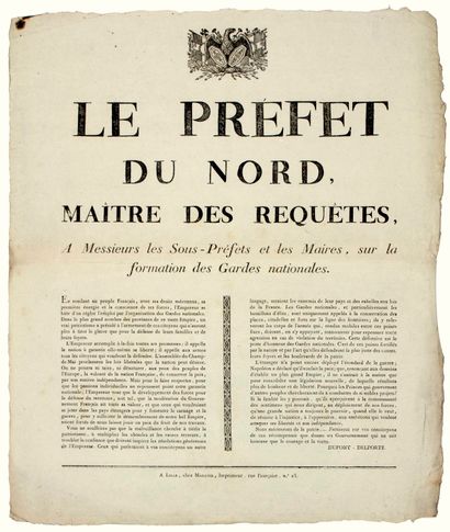 CENT-JOURS 1815. Address from DUPONT-DELPORTE...