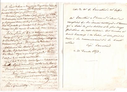 WELLINGTON and FOUCHÉ. Autograph letter signed...