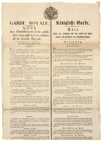 HAUT-RHIN. 1815. GARDE ROYALE. UNIFORM. 