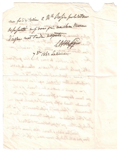 Comte Philippe de SÉGUR, written from the...