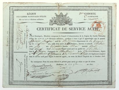 GIRONDE. LEGION DES GARDES NATIONALES D'ÉLITE...