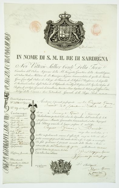 SAVOIE PROPRE. 3 ENGRAVED PASSPORTS, folio:...