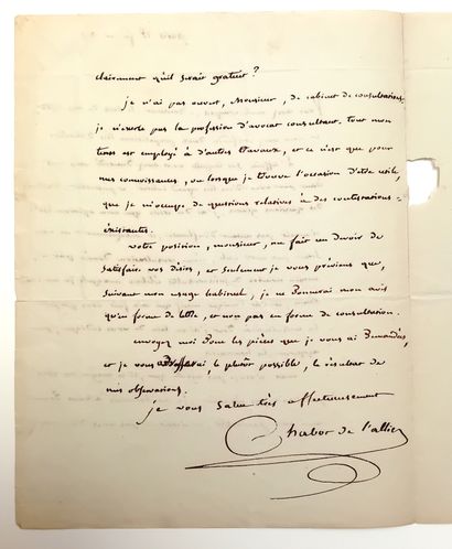 CHABOT DE L'ALLIER (George Antoine) Montluçon...