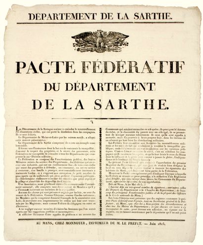 SARTHE. 1815. 