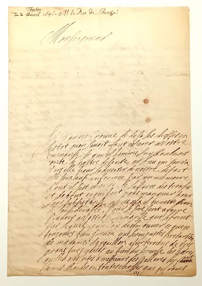 MAILLÉ-BRÉZÉ (Jean Armand de) 1619-1649)...