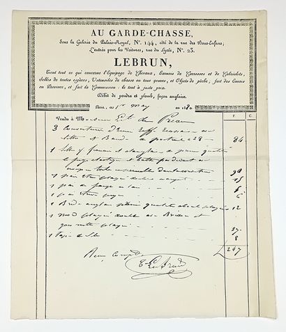 INVOICES DE PARIS. Set of 18 beautiful engraved...
