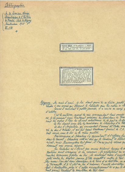 LOUIS XIII'S MARCH ON LA ROCHELLE, FOR THE...