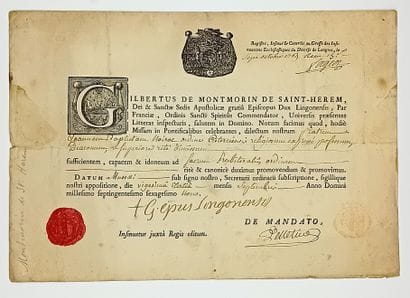 HAUTE-MARNE. 1769. Gilbert Gaspard de MONTMORIN...